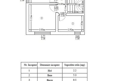 Duplex cu 4 camere cu Canalizare în Bucium - 3