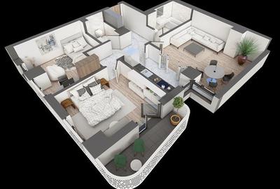 Apartament cu 3 camere decomandat în Galata - 1