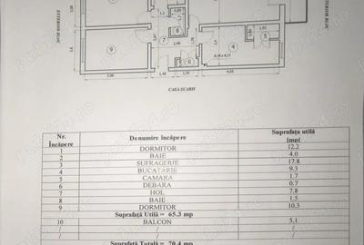Apartament 3 camere decomandat