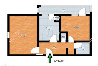 Apartament cu 2 camere decomandat, mobilat în Ștrand - 11