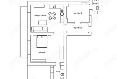 Apartament cu 3 camere semidecomandat în Ultracentral