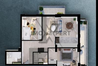 Apartament cu 3 camere semidecomandat în Iris