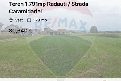 Teren 1,791mp Radauti / Strada Caramidariei - 1