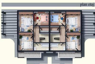 Duplex cu 4 camere cu Canalizare în Miroslava - 3