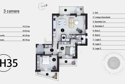DEZVOLTATOR apartament de 3 camere in zona Doamna Ghica