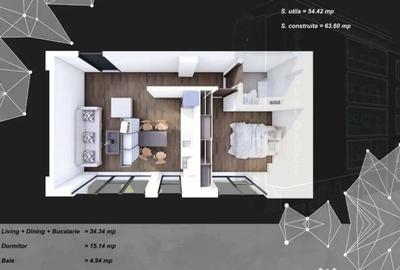 Apartament cu 2 camere decomandat în Tomis Plus - 4