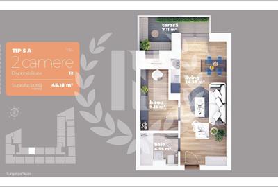 Apartament cu 2 camere semidecomandat în Titan