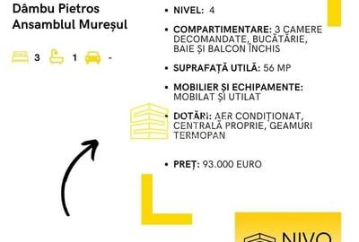 Apartament 3 camere -Tg. Mureș - Dâmbu Pietros - Ansamblul Mureșului - 9