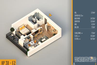 Neofort 84 - STUDIO, incalzire pardoseala,ideal  investitie, bloc nou Titan - 7