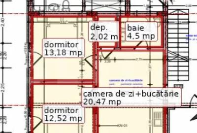 Apartament cu 3 camere semidecomandat în Central