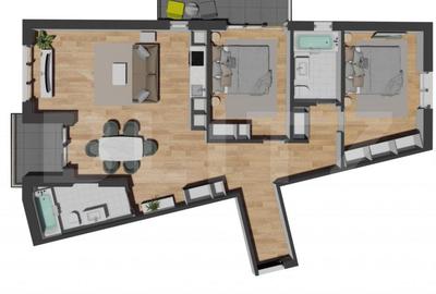 Apartament cu 3 camere semidecomandat în Mănăștur - 6