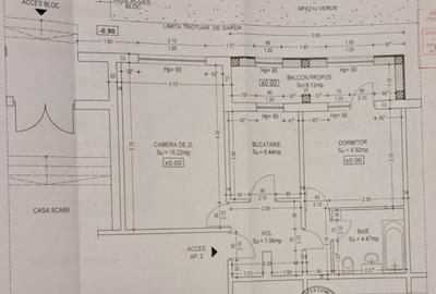 Apartament 2 camere transformat in 3 – Parter, 4 etaje | 52 mp utili | - 4