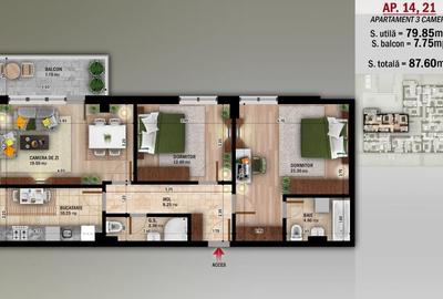 Apartament 3 camere | Bloc Nou | Metrou Nicolae Grigorescu| Salajan Apartament 3 camere | Bloc Nou | Metrou Nicolae Grigorescu| Salajan - 2