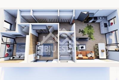 Apartament 3 camere  , 88,7 mp utili , Etaj 1