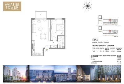 Apartament Prima Inchiriere 2 Camere Aviatiei Tower - 12