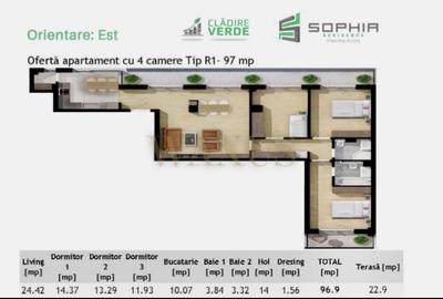 Penthouse cu 4 camere decomandat, mobilat în Bună Ziua - 2