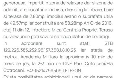 Apartament 13 Septembrie - vs One Cotroceni, la 5 min Panduri,Marriott -PROPRIET - 1