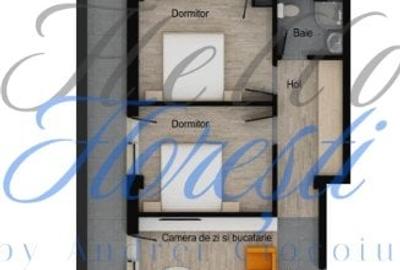 Apartament de 3 camere, 62 mp utili, 35 mp terasa, 2 bai, Muzeul Apei