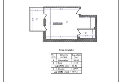 Garsonieră decomandată în Sisești - 15