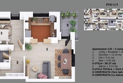 Apartament 2 camere Otopeni central | bloc cu lift | include parcare - 11