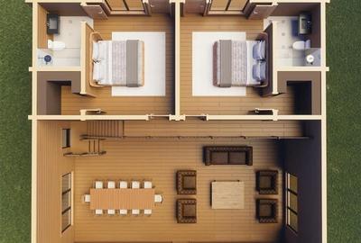 CASA LA MUNTE  LEMN MASIV DE LUX DIN LEMN DE VANZARE cu finalizare in 3 luni, pe - 4