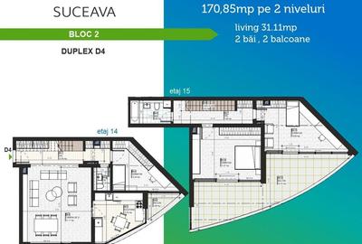 Apartament cu 4 camere în Universității - 12