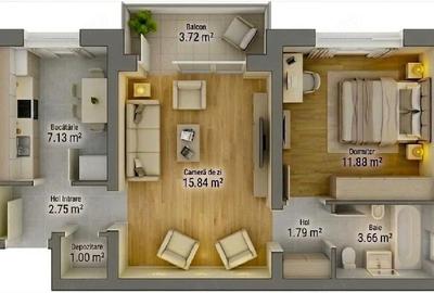 Apartament cu 2 camere semidecomandat în Obor - 10