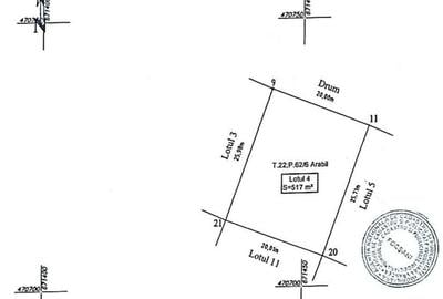 Teren de 517 mp, în Exterior Vest