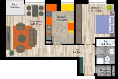 Apartament cu 2 camere în Nazărioaia - 1