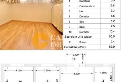 Apartament cu 3 camere semidecomandat, mobilat în Alexandru cel Bun - 13