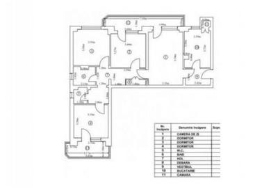 Apartament cu 4 camere semidecomandat în Iancului