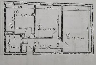 Apartament cu 2 camere decomandat în Central