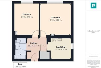 Apartament cu 2 camere decomandat în Giarmata