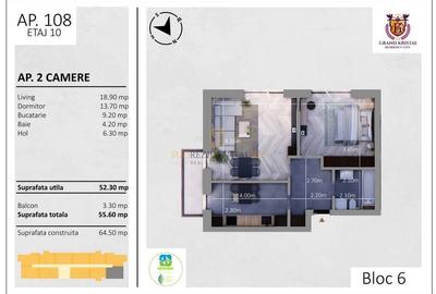 Apartament cu 2 camere, modern finisat, gata de mutare, Bd.Metalurgiei - 17