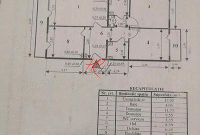 Apartament cu 3 camere decomandat în Basarabia