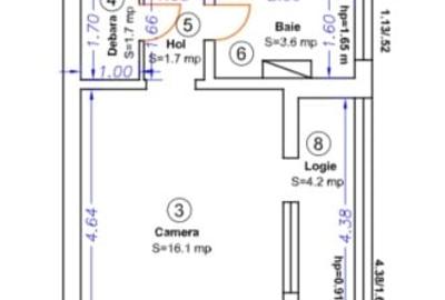 Apartament cu 2 camere decomandat în Șagului