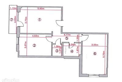 Apartament cu 3 camere în Central - 6