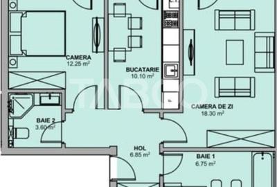 Apartament de vanzare 58 mpu FINISAT LA CHEIE 2 camere Doamna Stanca - 4