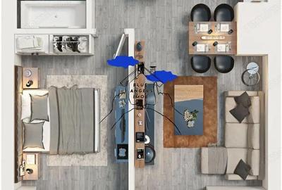 Apartament cu 2 camere semidecomandat în Tractorul - 2