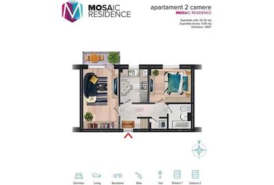 Apartament 2 Camere in Mosaic Residence Coresi cu Parcare - 10