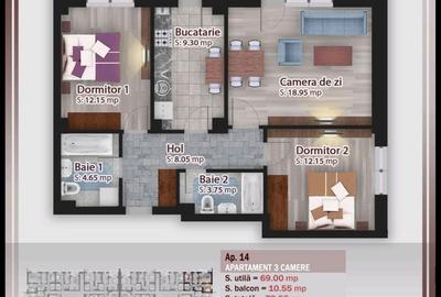 Apartament cu 3 camere în Titan - 5