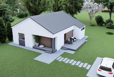 Casa individuala parter - 3 camere, 2 bai + dressing - teren 353mp - 5