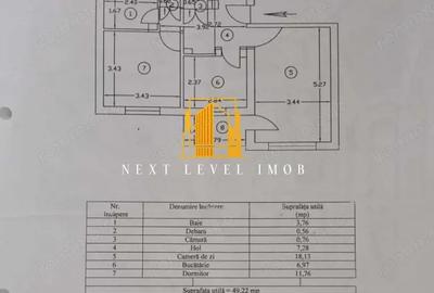 Apartament cu 2 camere decomandat în Eremia
