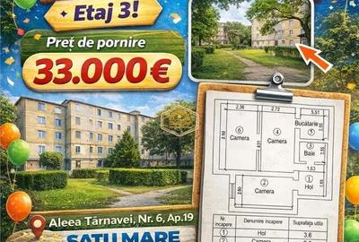 Apartament cu 3 camere nedecomandat în Sud - 7