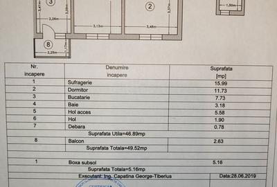 Apartament cu 2 camere semidecomandat în Negru Vodă