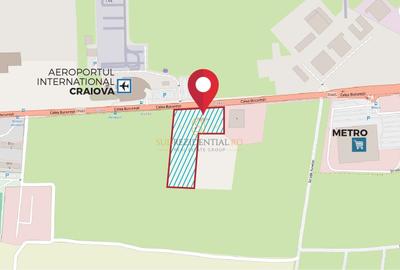Teren 8.200 mp, Aeroportul International Craiova, deschidere la E574 - 1