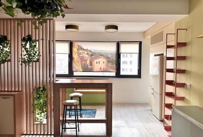 Apartament cu 2 camere semidecomandat, mobilat în Pipera