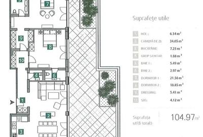 Apartament cu 3 camere decomandat în Străulești - 5