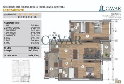 Proiect Cavar Residence 3 Camere 2 Bai 84 mp Discount 4000 Euro - 12