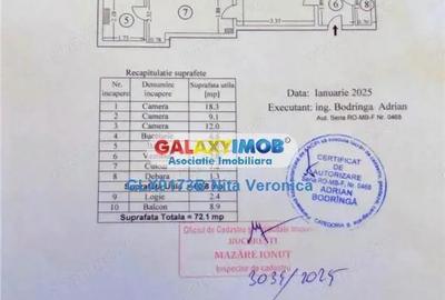 Apartament cu 3 camere semidecomandat în Lujerului